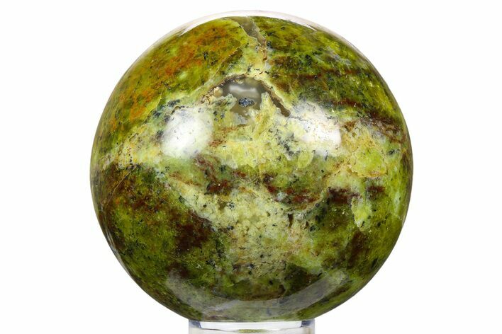 Polished Green Opal Sphere - Madagascar #257253